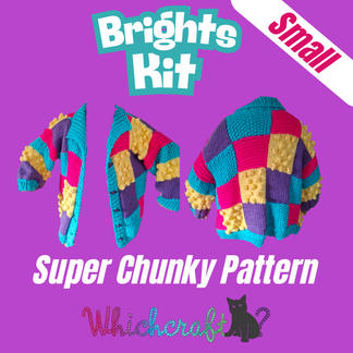 Whichcraft Super Chunky Cardigan (Small) Brights